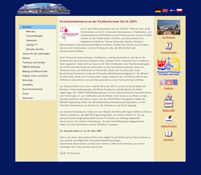 Stralsund Webseite