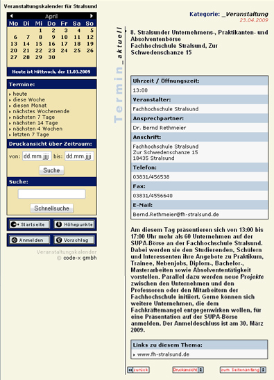Stralsund Webseite